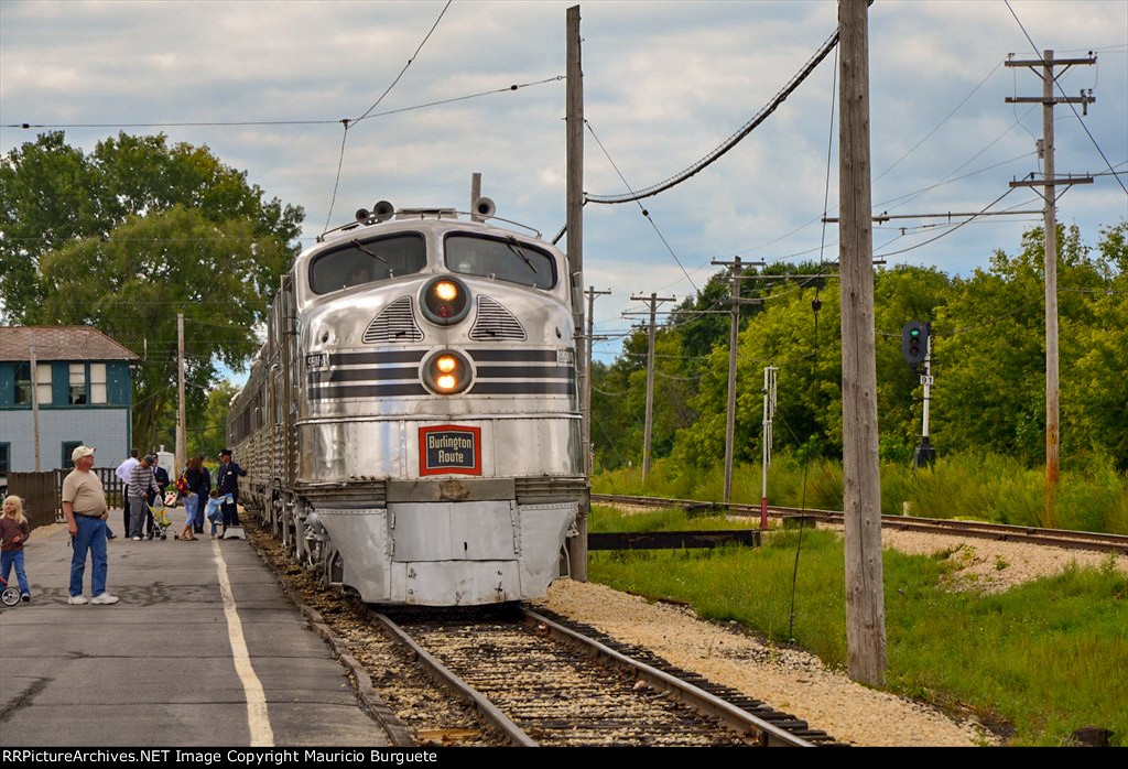 CBQ E5A Locomotive Nebraska Zephyr